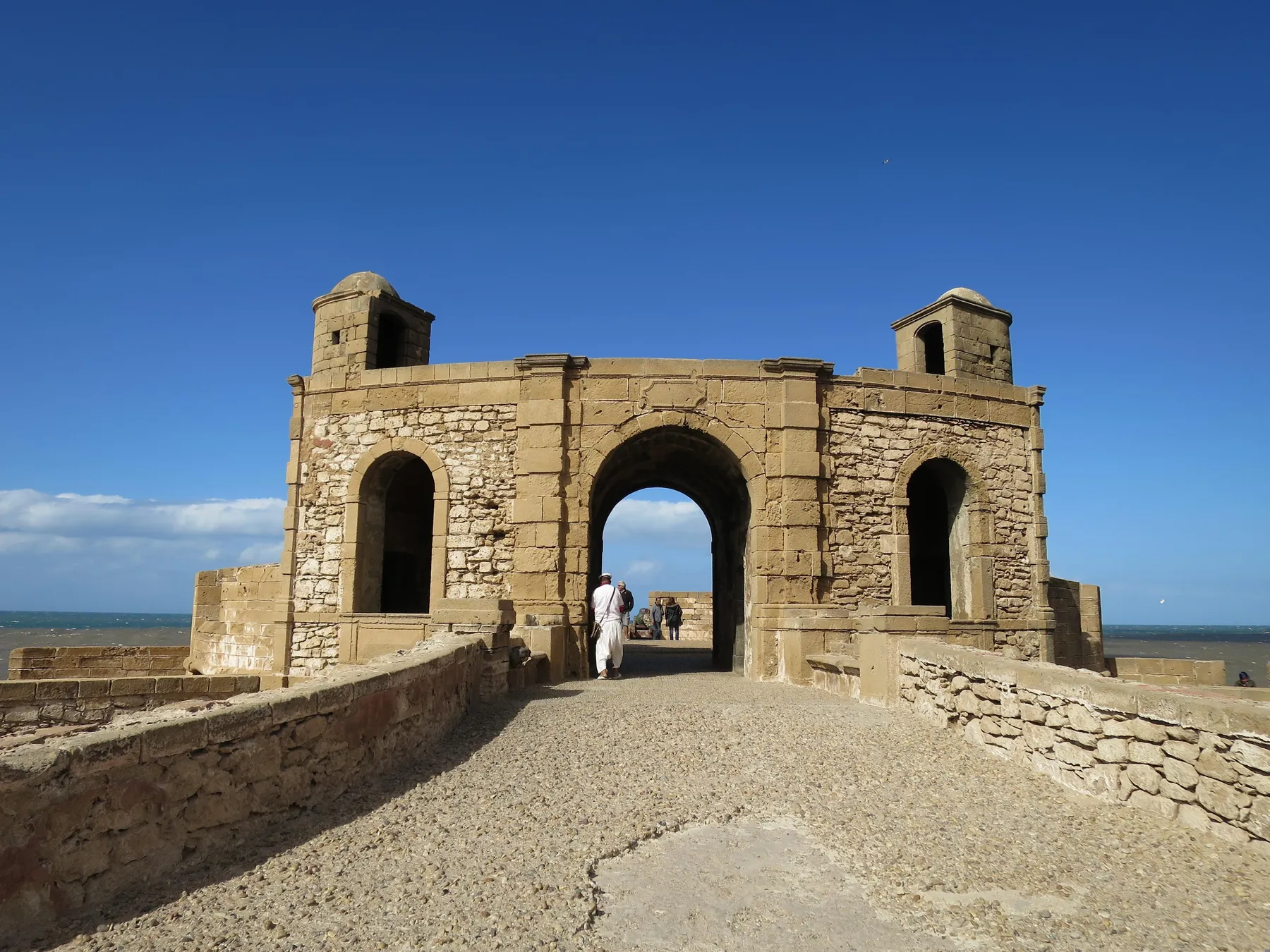 An old stone sea gate on the Atlantic ramparts